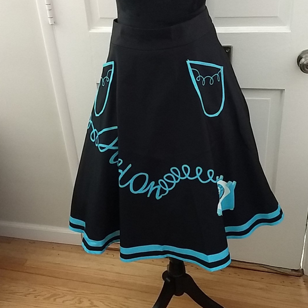 Kissing Charlie Retro Telephone Swing Skirt XXL